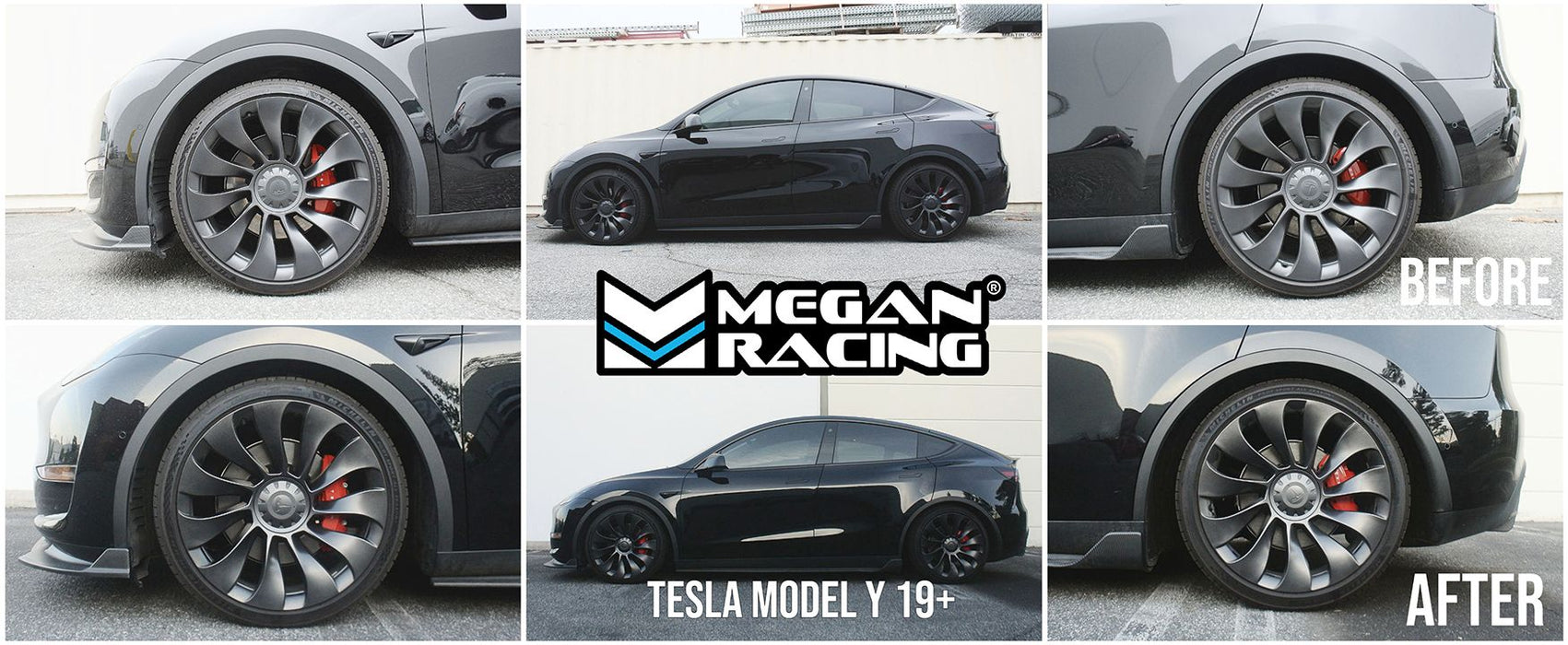 Tesla Model 3 AWD Coilovers (2017-2023) [Low Setup] Megan Racing EZ II - 15 Way Adjustable