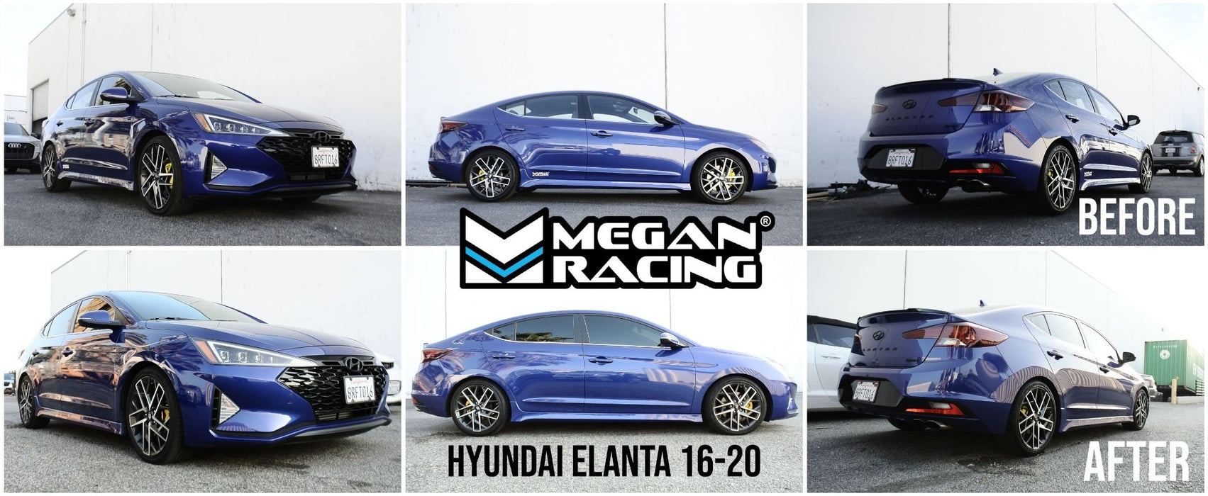 Hyundai Elantra Sport Coilovers (2016-2020) [Multi-Link Rear Suspension] Megan Racing Street Series - 32 Way Adjustable w/ Front Camber Plates