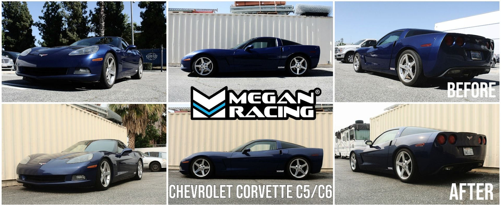 Corvette C5/C6 Coilovers (1997-2013) Megan Racing Track Series - 32 Way Adjustable