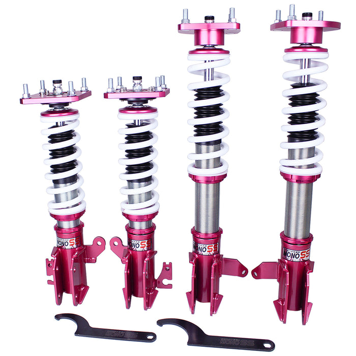 Mazda MX-6 GE Coilovers (91-97) Godspeed MonoSS - 16 Way Adjustable w/ Front Camber Plates