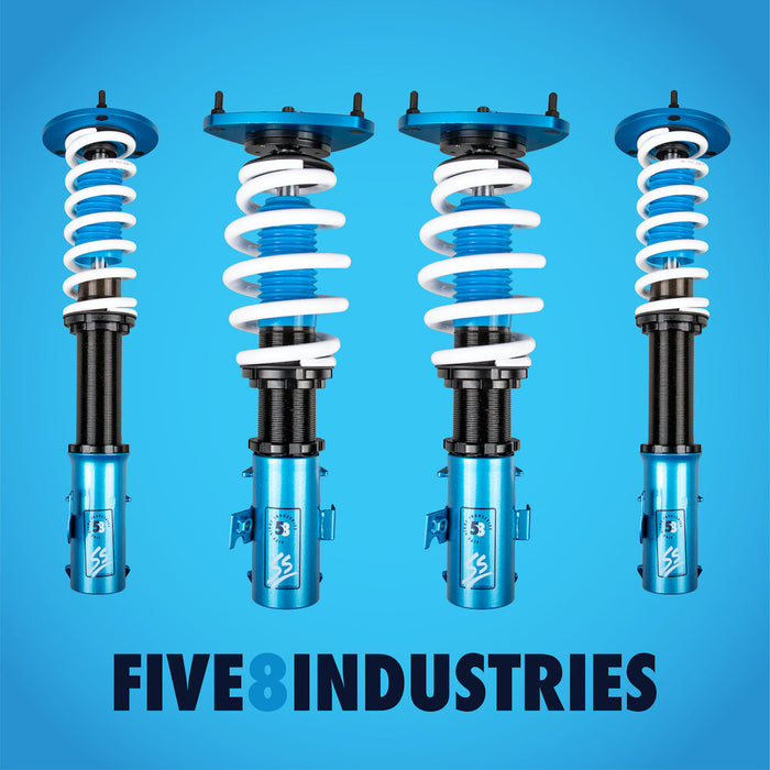 Subaru WRX STI Coilovers (05-07) FIVE8 SS Sport Height Adjustable w/ Front Camber Plates