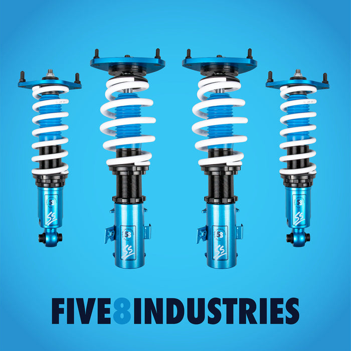 Subaru WRX STI Coilovers (08-14) FIVE8 SS Sport Height Adjustable w/ Front Camber Plates