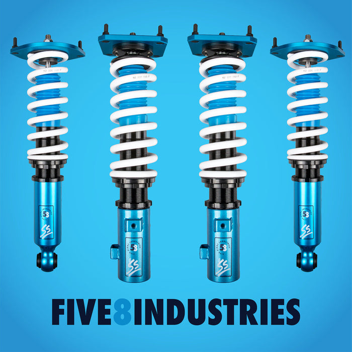 Mazda RX7 FC Coilovers (86-92) FIVE8 SS Sport Height Adjustable w/ Front Camber Plates