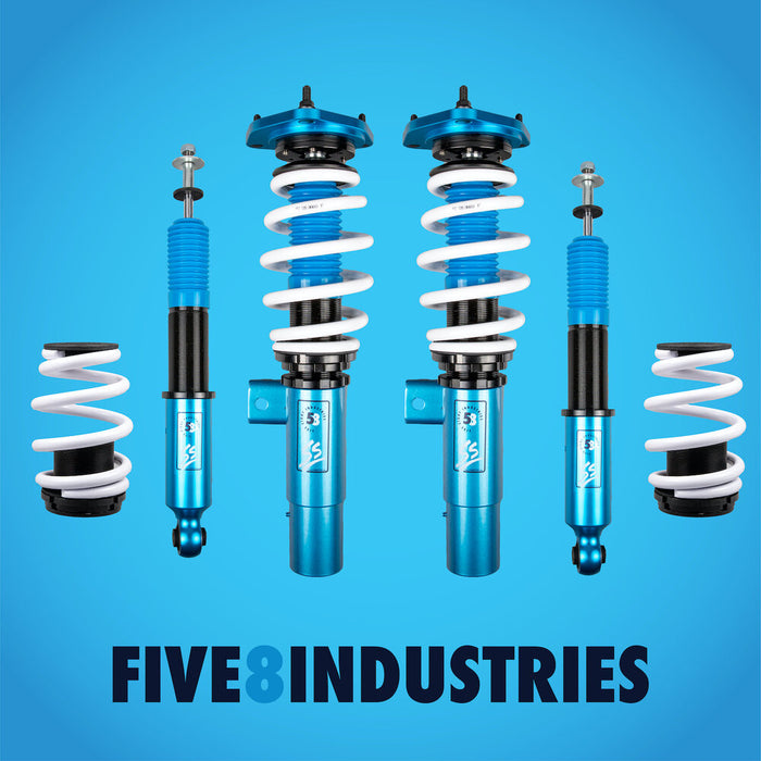 Audi TT MK2 FWD / Quattro Coilovers (08-13) FIVE8 SS Sport Height Adjustable w/ Front Camber Plates