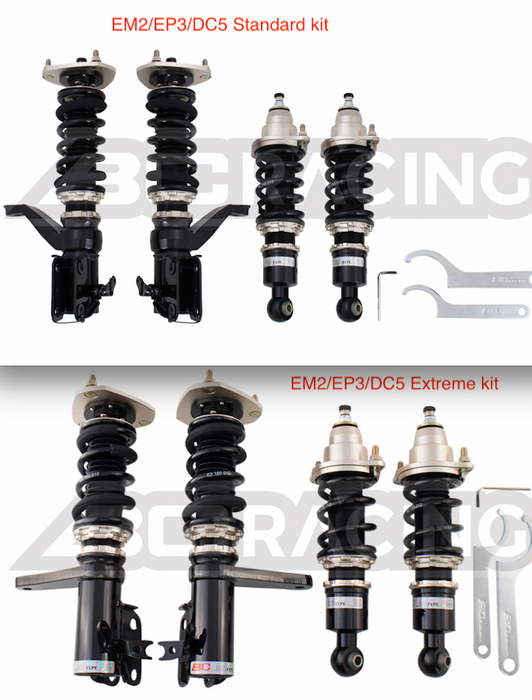 Honda Civic EM2 / ES1 Coilovers (01-05) BC Racing BR Series w/ Front Camber Plates