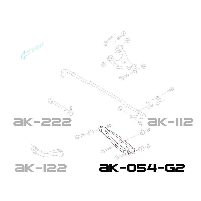 Subaru WRX / WRX STI Control Arms (15-21) Godspeed Rear Lower Arms w/ Spherical Bearings - Pair