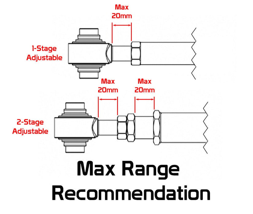 Subaru Legacy Control Arms (10-19) Godspeed Rear Lower Arms w/ Spherical Bearings - Pair