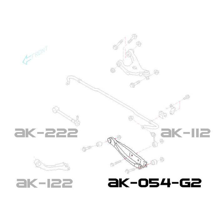 Subaru Crosstrek Control Arms (13-17) Godspeed Rear Lower Arms w/ Spherical Bearings - Pair