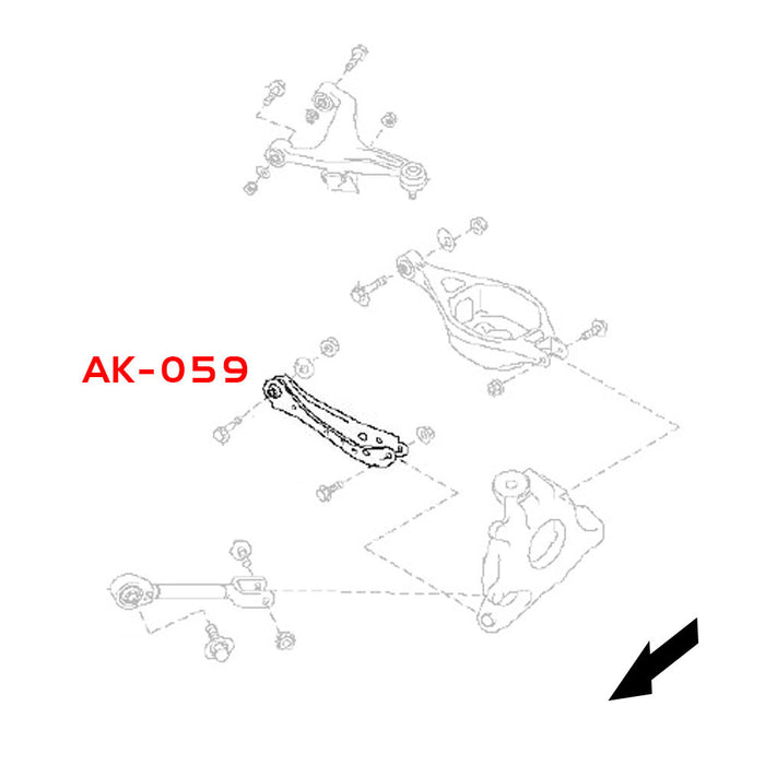 Infiniti Q40 V36 Camber Kit (2014-2015) Godspeed Rear Lower Arms w/ Spherical Bearings- Pair