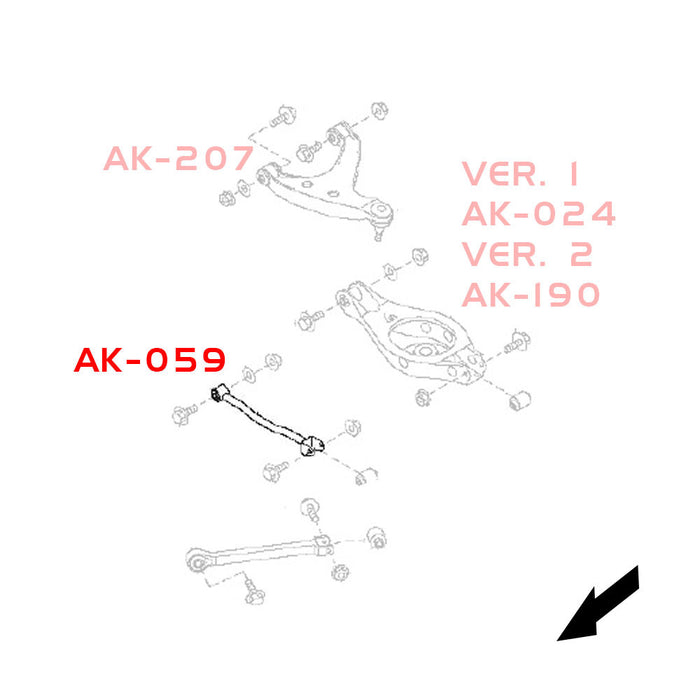 Infiniti Q40 V36 Camber Kit (2014-2015) Godspeed Rear Lower Arms w/ Spherical Bearings- Pair