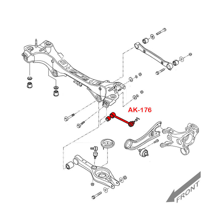 Hyundai Azera Toe Arms (11-16) Godspeed Rear w/ Spherical Bearings & Ball Joints - Pair