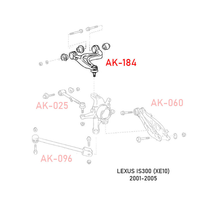 Lexus IS300 Camber Kit (01-05) Godspeed Rear Arms w/ Spherical Bearings- Pair