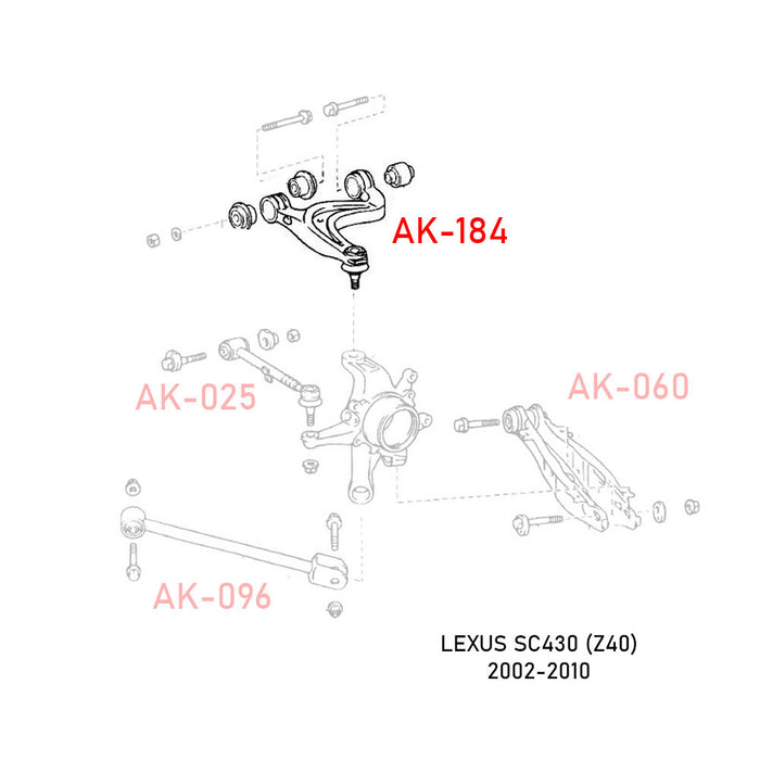 Lexus SC430 Camber Kit (02-10) Godspeed Rear Arms w/ Spherical Bearings- Pair