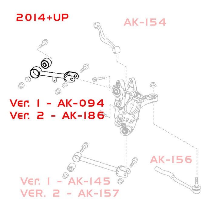 Lexus IS250/IS350 Sedan Camber Kit V2 (06-13) Godspeed Rear Upper Forward Arms - Pair