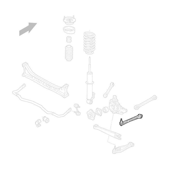 Porsche Boxster 986 Toe Arms (96-04) Godspeed Rear w/ Spherical Bearings - Pair