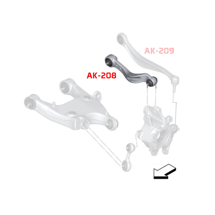 BMW 7 Series (F01/F02/F04) Control Arms (09-15) Godspeed Rear Upper Arms w/ Spherical Bearings - Pair