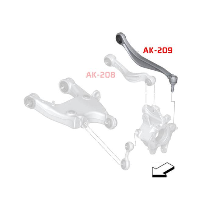 BMW 6 Series F06/F12/F13 Toe Arms (12-17) Godspeed Rear w/ Ball Joints - Pair
