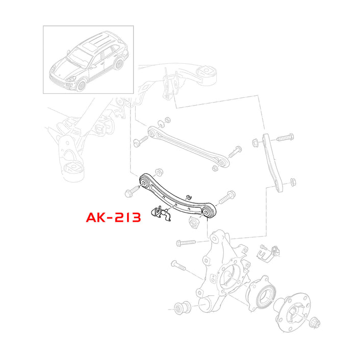 Porsche Cayenne 958 Camber Kit (11-18) Godspeed Rear Upper Arms w/ Spherical Bearings - Pair
