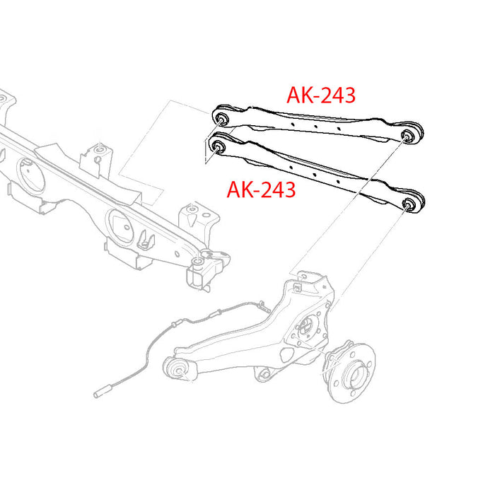 MINI Cooper Camber Kit (14-22) Godspeed Rear Arms w/ Spherical Bearings - Pair