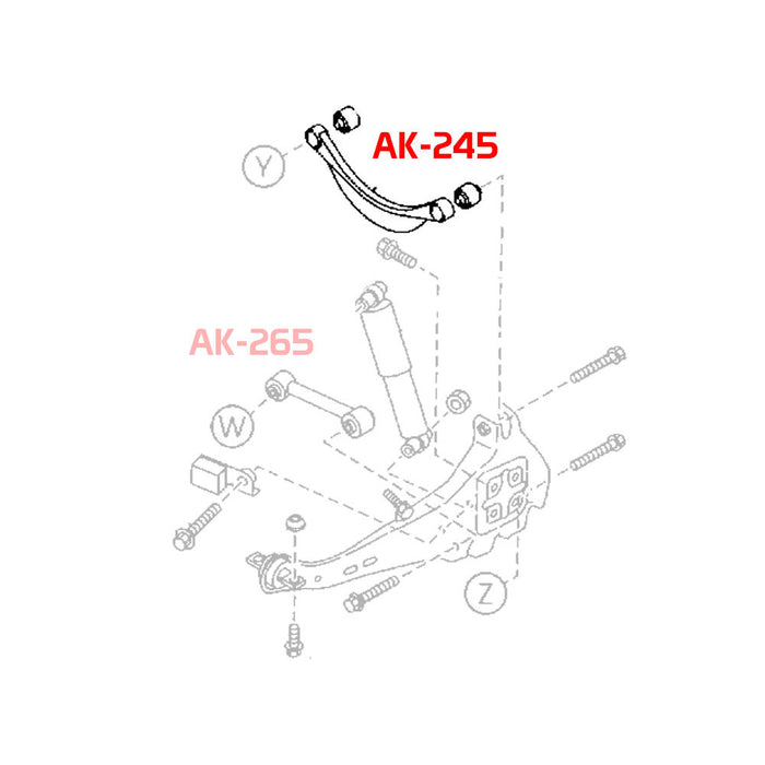 Mercury Milan Camber Kit (06-11) Godspeed Rear Upper Arms w/ Spherical Bearings - Pair