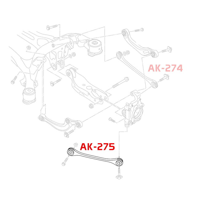 Audi A4 / A4 Quattro / A4 Allroad / S4 Toe Arms (16-22) Godspeed Rear w/ Spherical Bearings - Pair