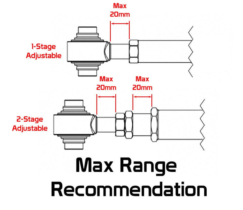 Mazda Miata MX-5 (NA/NB) Camber Kit (90-05) Godspeed Rear Upper Arms w/ Spherical Bearings- Pair