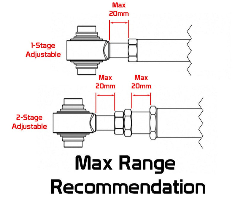 Toyota Matrix AWD Camber Kit (03-06) Godspeed Rear Arms w/ Spherical Bearings - Pair