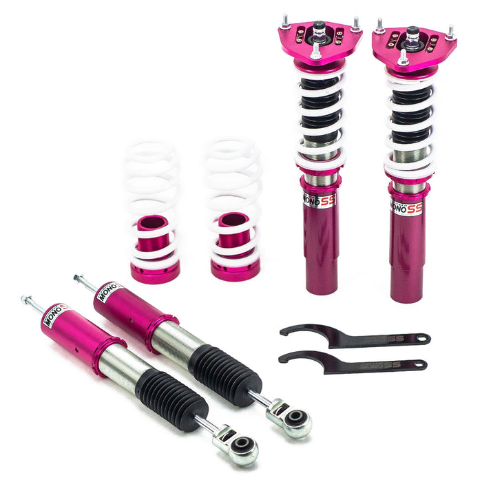 VW Golf / Golf R MK6 Coilovers (10-13) [54.5mm Front Axle Clamp] Godspeed MonoSS - 16 Way Adjustable w/ Front Camber Plates