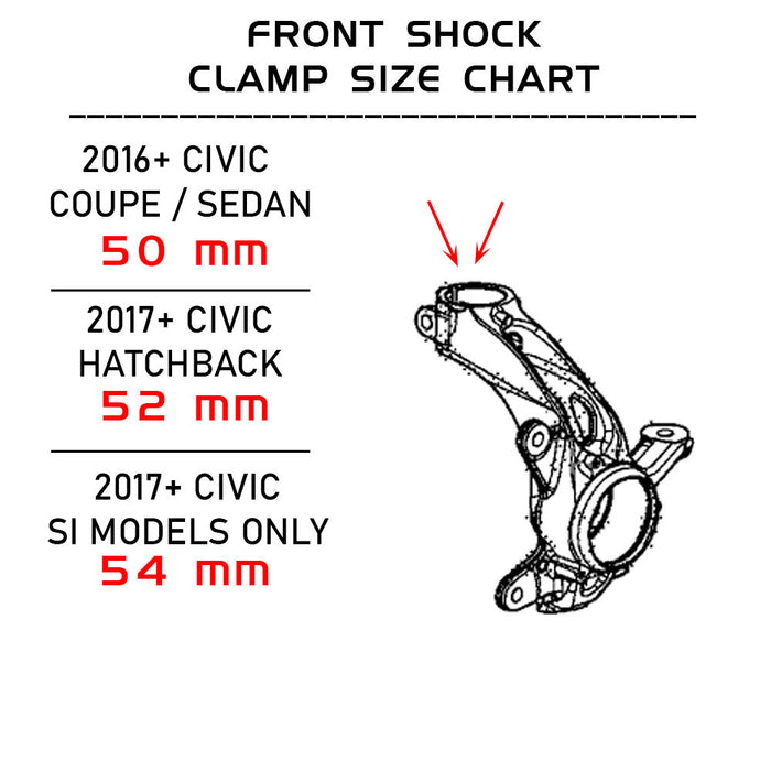 Honda Civic Hatchback FK Coilovers (2017-2021) Rev9 Hyper Street II  - 32 Way Adjustable
